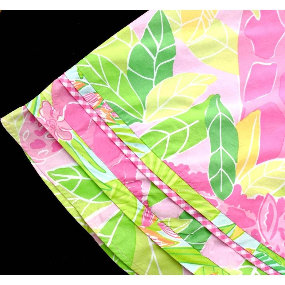 Lilly Pulitzer Tropical Giraffe Cotton A‑Line Skirt Misses Size 4 Pink Green - Picture 3 of 3